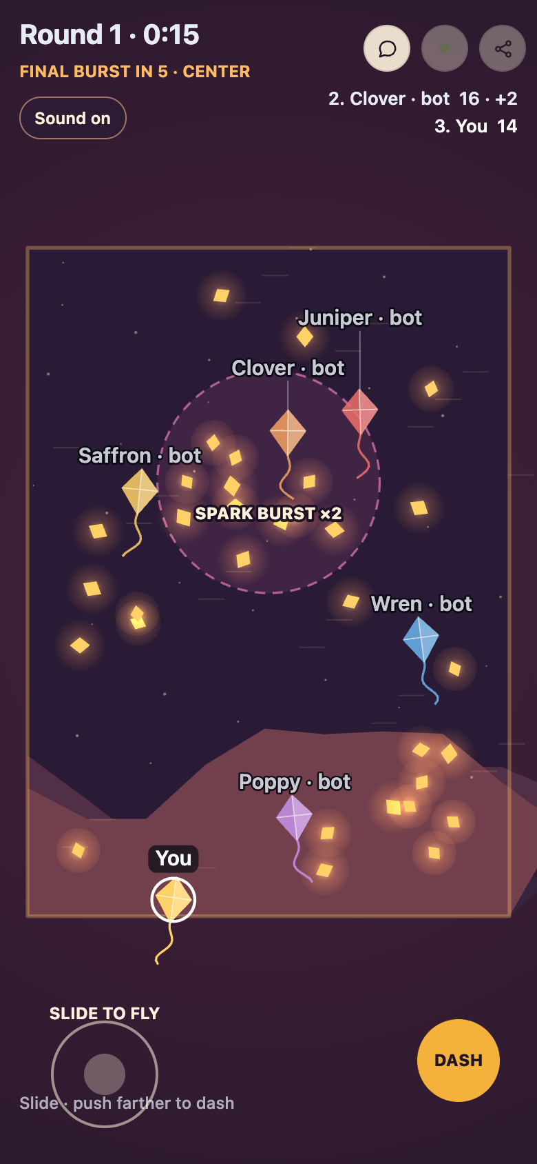 Rejected taller-arena experiment: a larger portrait field, with controls beneath it.